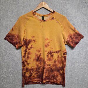 Lululemon Shirt Mens Medium Metal Vent Tech T 2.0 Marble Dye Soleil Mulled Wine